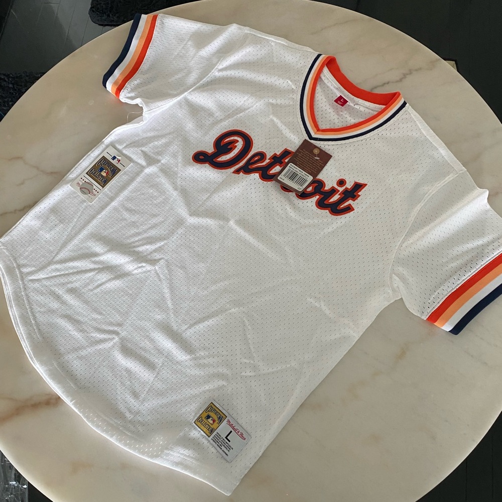 New Vtg 90s Mitchell & Ness MLB Detroit Tiger Jersey